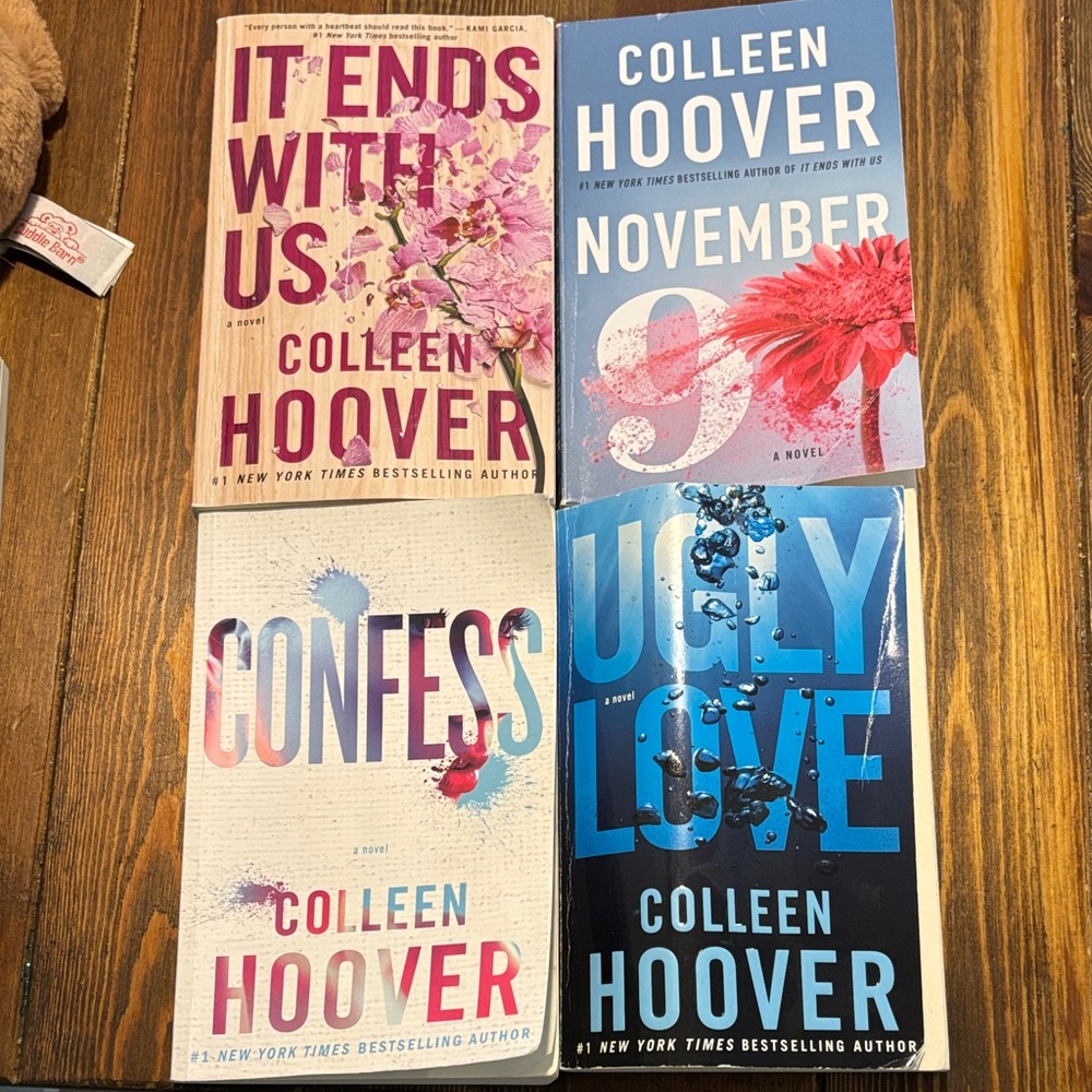 Colleen Hoover 4-Book Set — It Ends With Us, November 9, Confess, Ugly Love